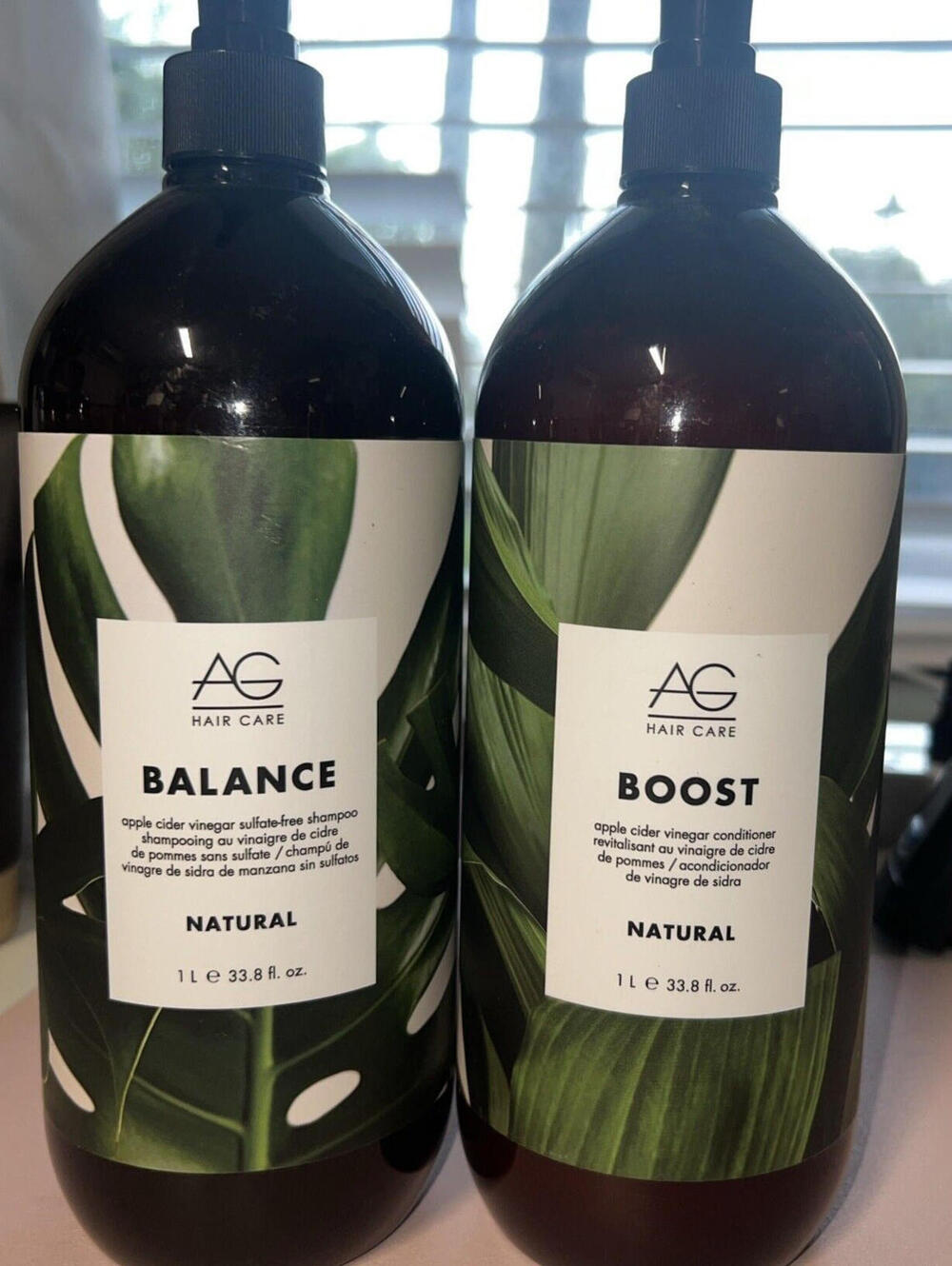 AG Hair Care Natural Balance Shampoo &  Boost Conditioner 33.8 oz Duo (SC4)